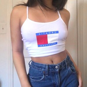 Graphic Crop Top Croatia